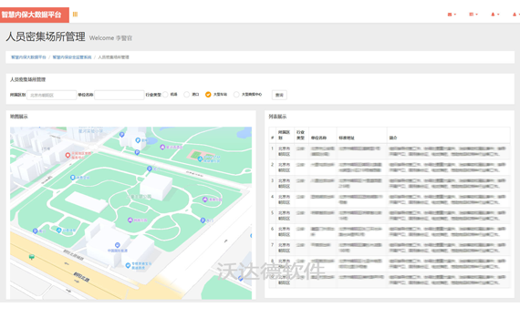 智慧內保安全監管大數據平臺_智慧內保安全監管系統_人員密集場所管理