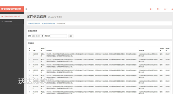 智慧內保安全監管大數據平臺_智慧內保安全監管系統_案件信息管理